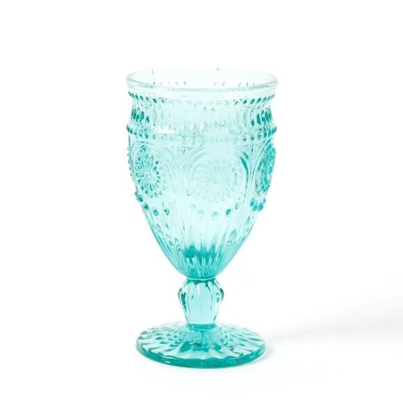 š¦Host Pick! š¦ New PioneerĀ WomanāAdelineā12ozāFootedāGoblets,āTurquoiseāBlue - Picture 6 of 8